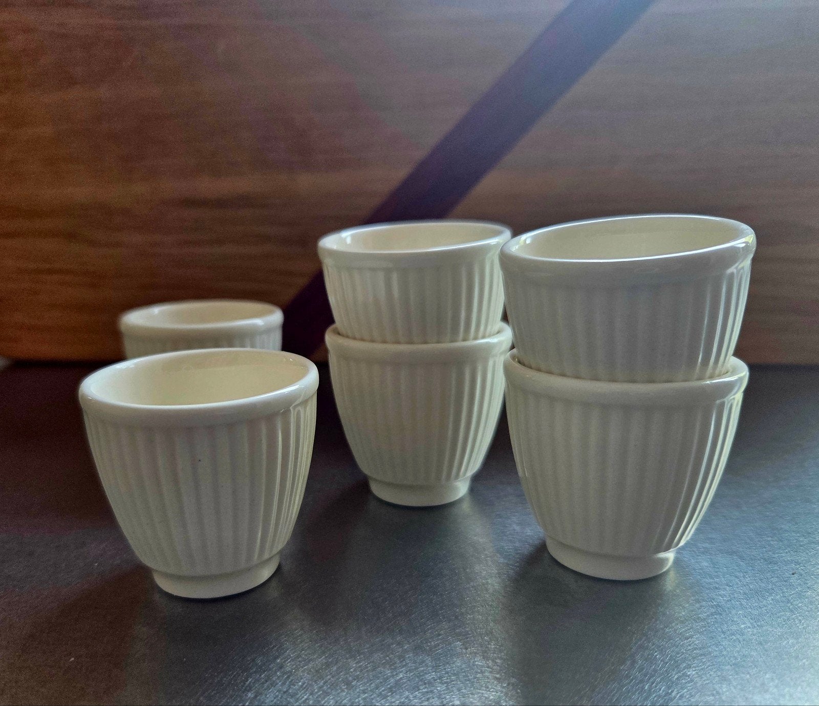 Wedgwood eierdopjes 6 st, Ophalen, Overige typen, Zo goed als nieuw, Wedgwood