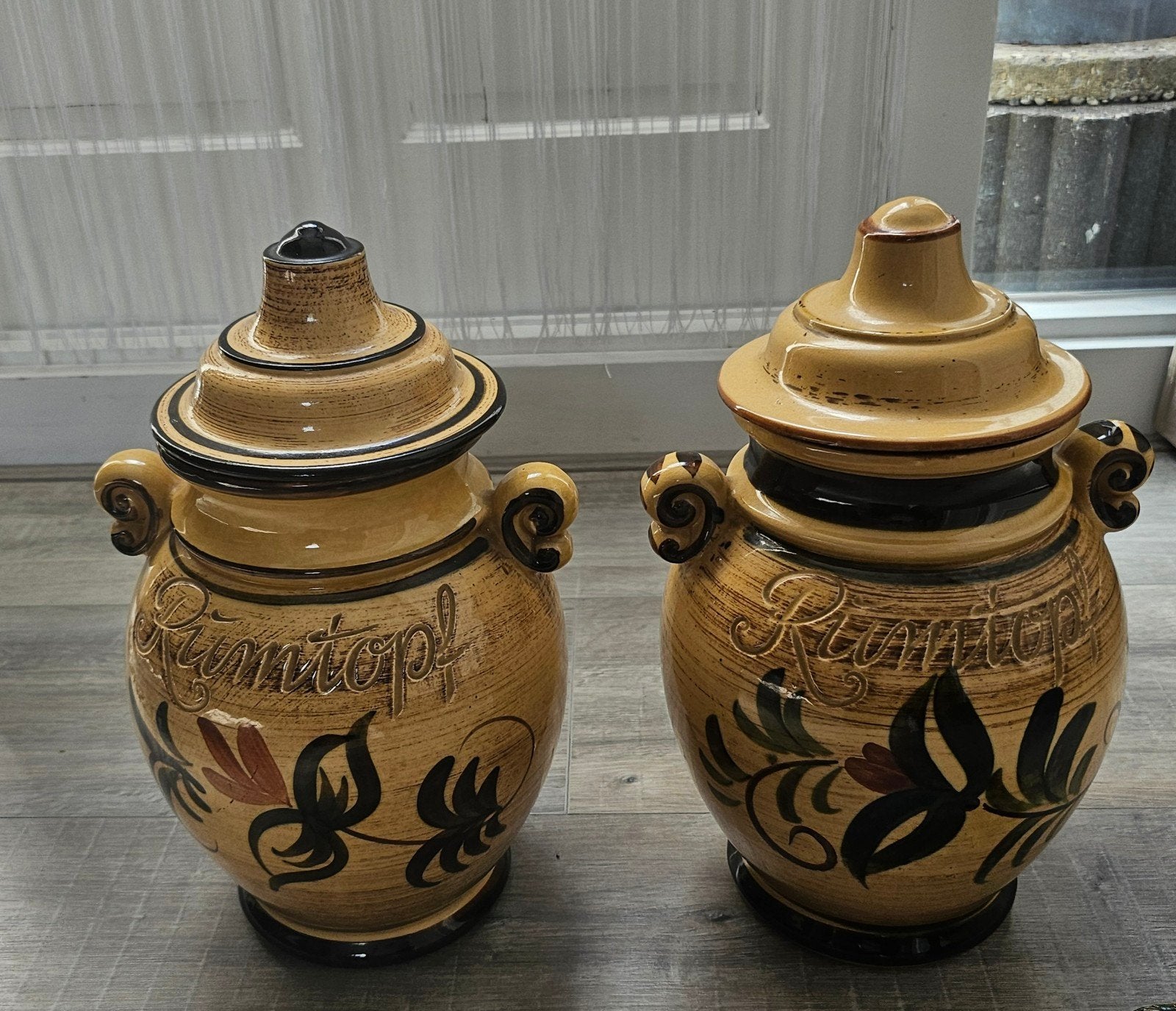 Set van 2 Vintage Rumtopf Potten - Keramiek, Ophalen of Verzenden