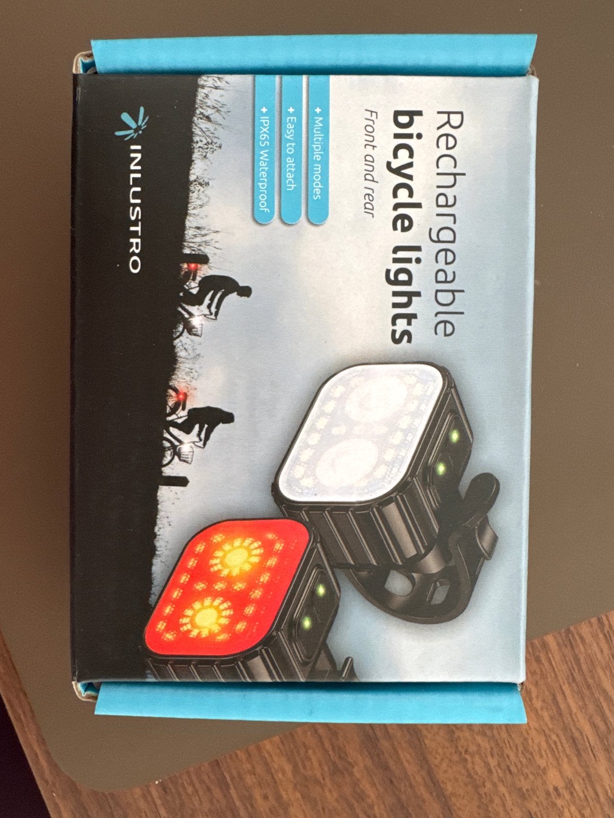 Inlustro Oplaadbare Fietsverlichting Set (Voor- en Achter), Verlichtingsset, Ophalen of Verzenden, Accu, Oplaadbaar