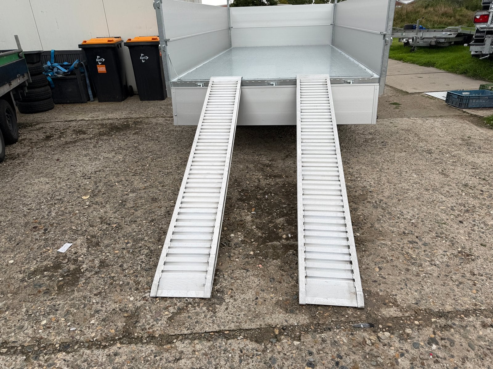 Set Aluminium oprijplaten met opleg lip 3500kg 240cm, Auto diversen, Ophalen, Nieuw