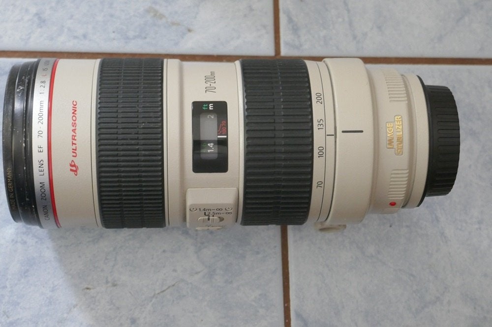 Canon EF 70-200mm f/2.8 L IS USM, Audio, Tv en Foto, Gebruikt, Canon, Statiefgondel, Canon EF