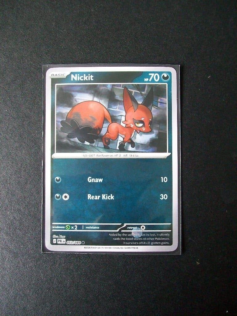 4388. Nieuwe Pokemon Kaart Holofoil NICKIT HP 70 (053/084), Verzenden, Nieuw, Losse kaart, Foil