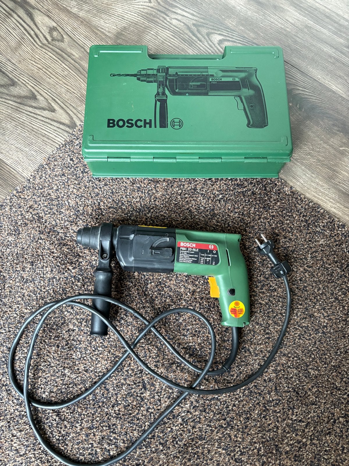 Bosch PBH 20-RLE Boorhamer met koffer, Ophalen, Boor- en/of Breekhamer, Klopboormechanisme, Gebruikt