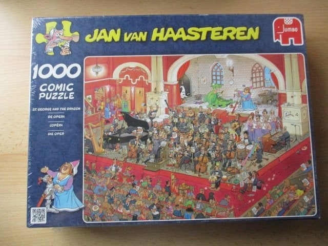 Jan van Haasteren puzzel  1000 stukjes  De opera, Ophalen of Verzenden, 500 t/m 1500 stukjes, Zo goed als nieuw