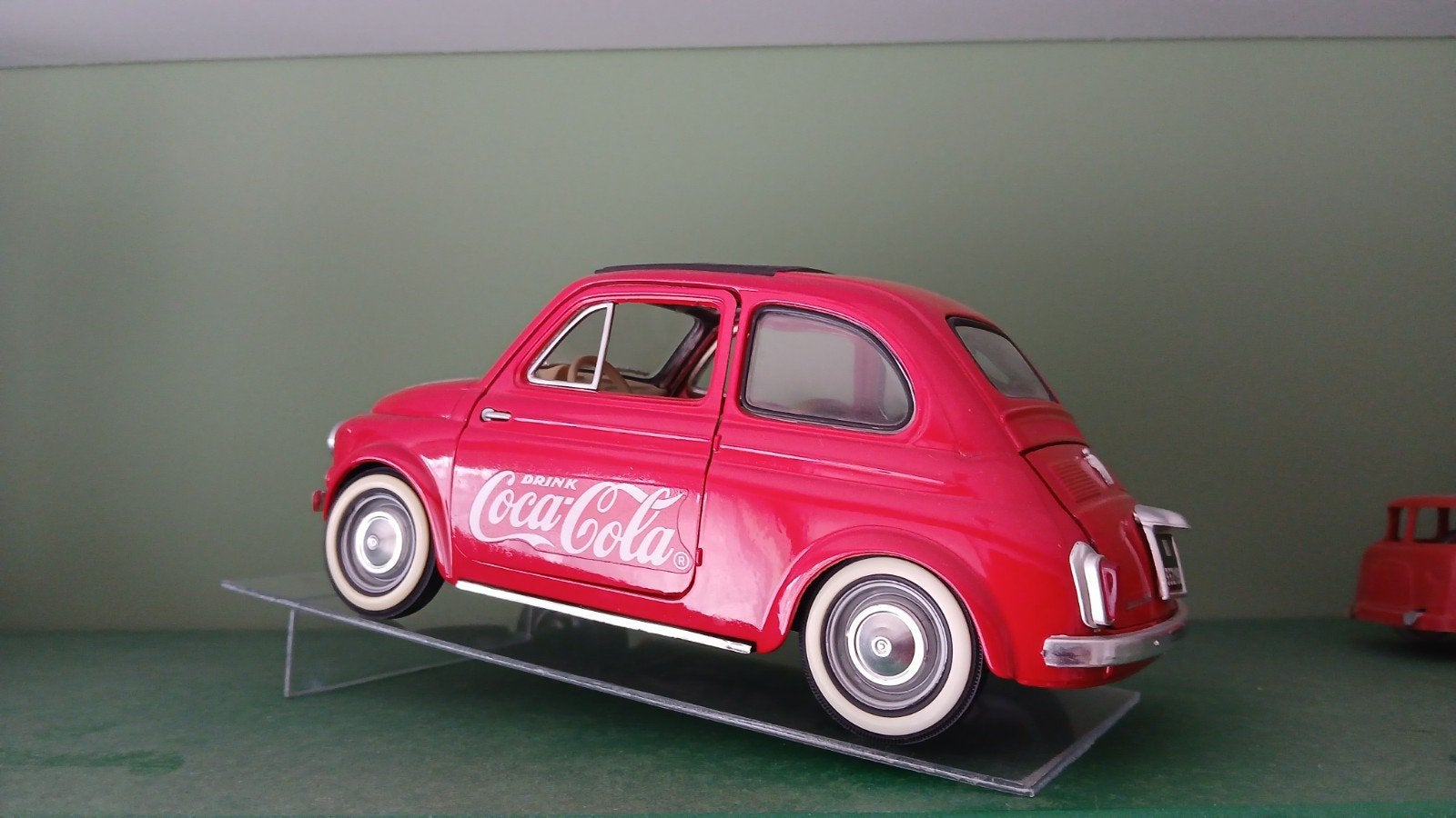 Fiat 500 coca cola  solido 1/18, Ophalen of Verzenden, Zo goed als nieuw, Solido