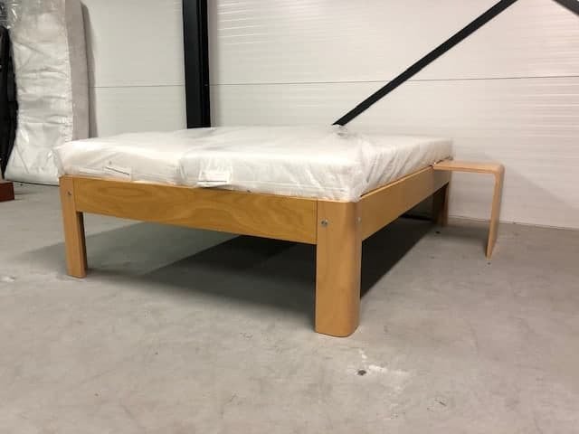 Auping Auronde bedombouw met spiraal 180 bij 200, Ophalen, Gebruikt, Beige, Tweepersoons