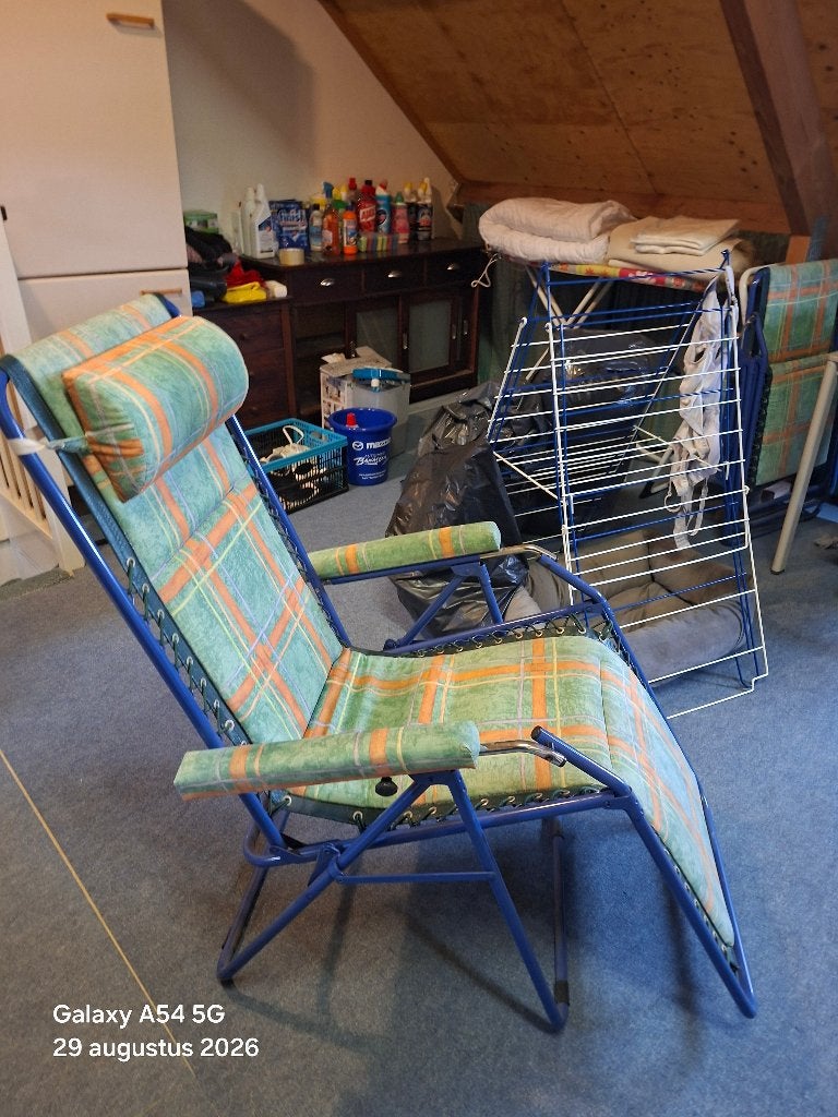 Lafuma relaxstoel, Tuin en Terras, Ophalen, Gebruikt, Metaal, Verstelbaar