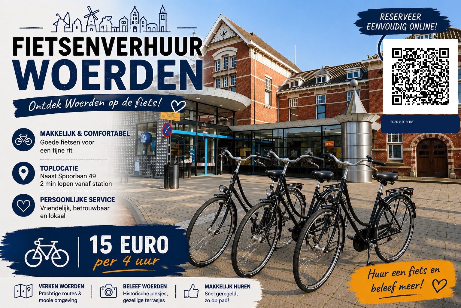 Fietsenverhuur , Woerden, Eén persoon