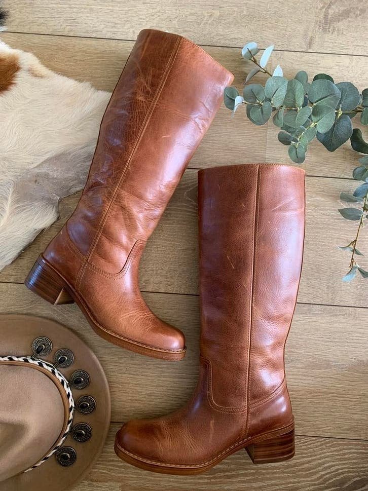 Campus retro boots 38 western boots blokhak cowboylaarzen, Hoge laarzen, -, Ophalen of Verzenden, Zo goed als nieuw