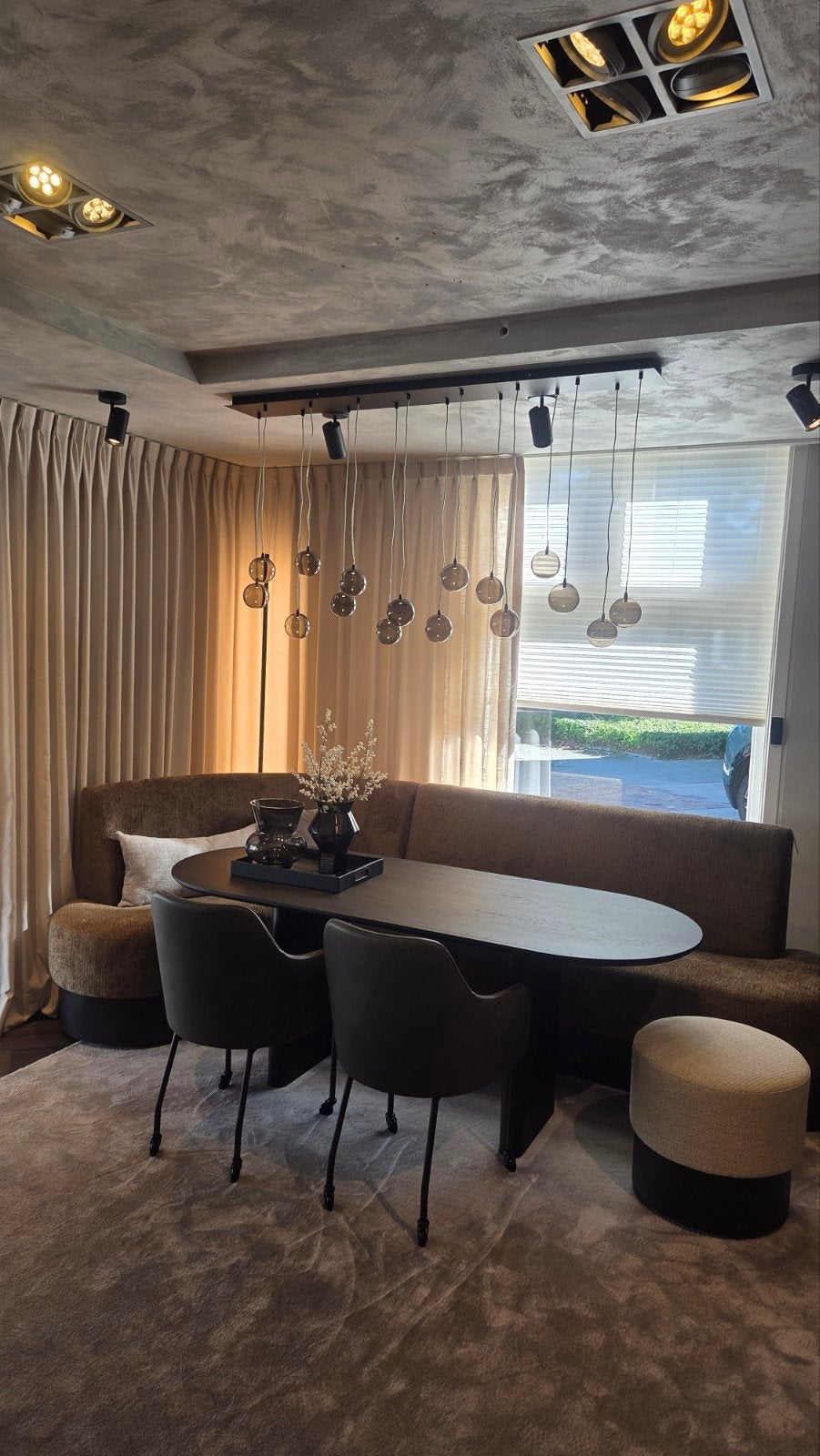 Glazen Hanglamp Ballroom 160 cm, Huis en Inrichting, Ophalen, Nieuw, Glas, Ballroom, Modern, Luxe