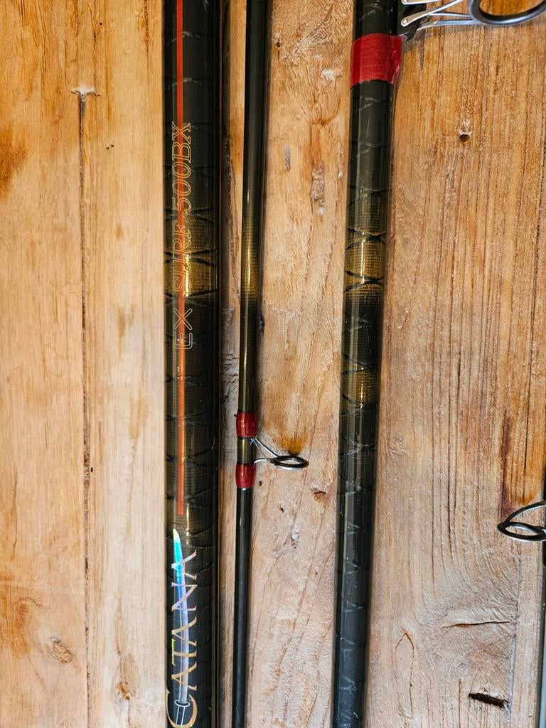 Shimano 5m EX Surf 500BX & Mitchell Armada 4.5m + Foudraal, Ophalen, Zo goed als nieuw, Werphengel