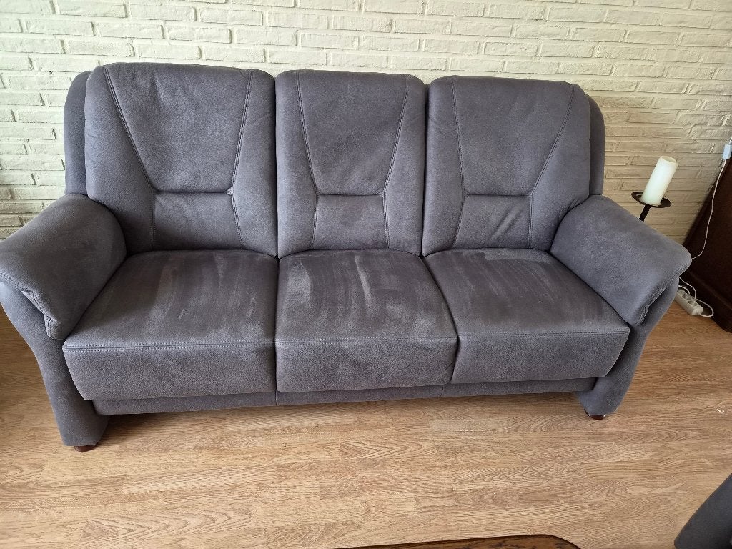 Bankstel 3+2+1 grijs met garantie, Ophalen, Minder dan 75 cm, 150 tot 200 cm, Nieuw