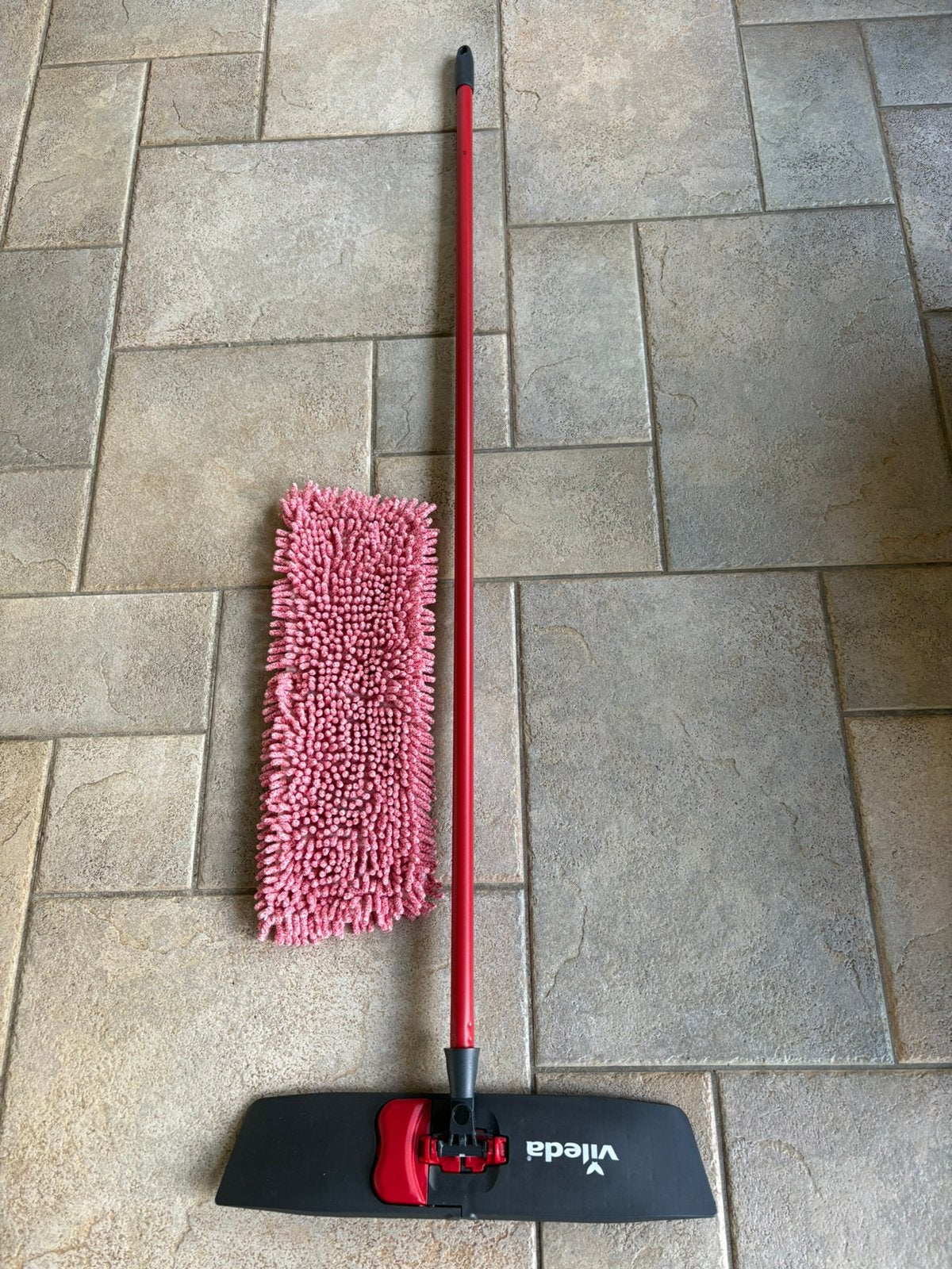 Vileda Chenille vloerwisser lengte 137 cm met dweil, Ophalen, Mop of Dweil