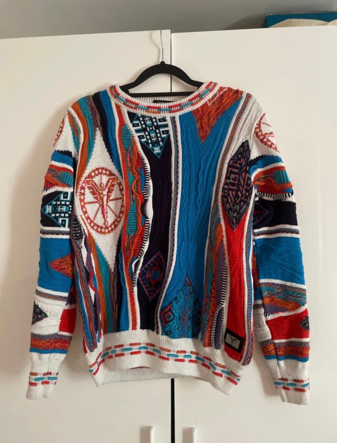 Carlo Colucci Jacquard Pullover XS – Made in Italy, Ophalen of Verzenden, Zo goed als nieuw, Maat 46 (S) of kleiner, Meerkleurig