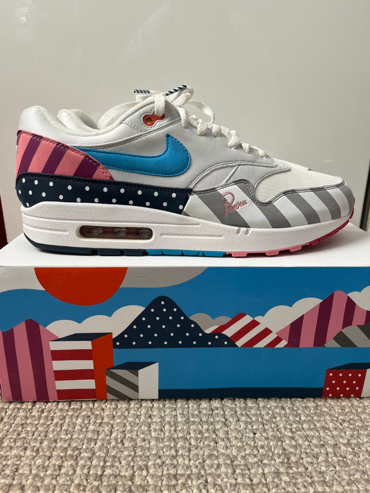 Nike air max 1 “Parra” / 45, Overige kleuren, Ophalen of Verzenden, Sneakers of Gympen, Zo goed als nieuw