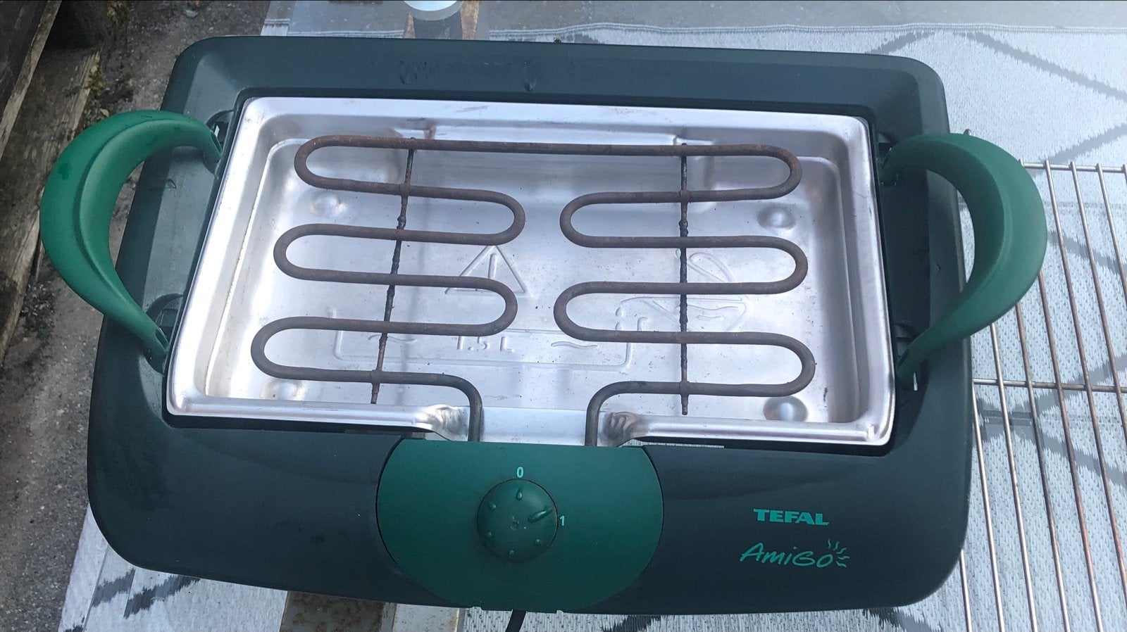 Tefal Amigo elektrische barbecue/grill, Ophalen, Gebruikt, 4 t/m 7 personen
