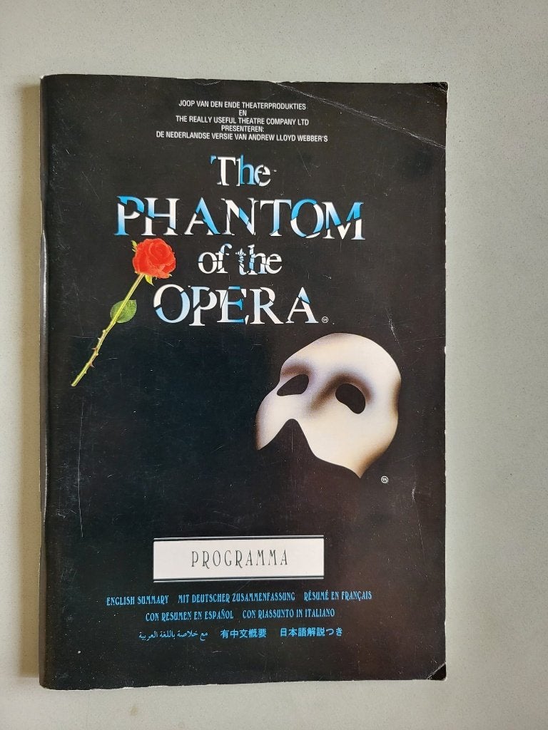 Phantom of the Opera programmaboekje sept. 1993 (2e uitgave), Ophalen of Verzenden, Gebruikt, Boek, Tijdschrift of Artikel