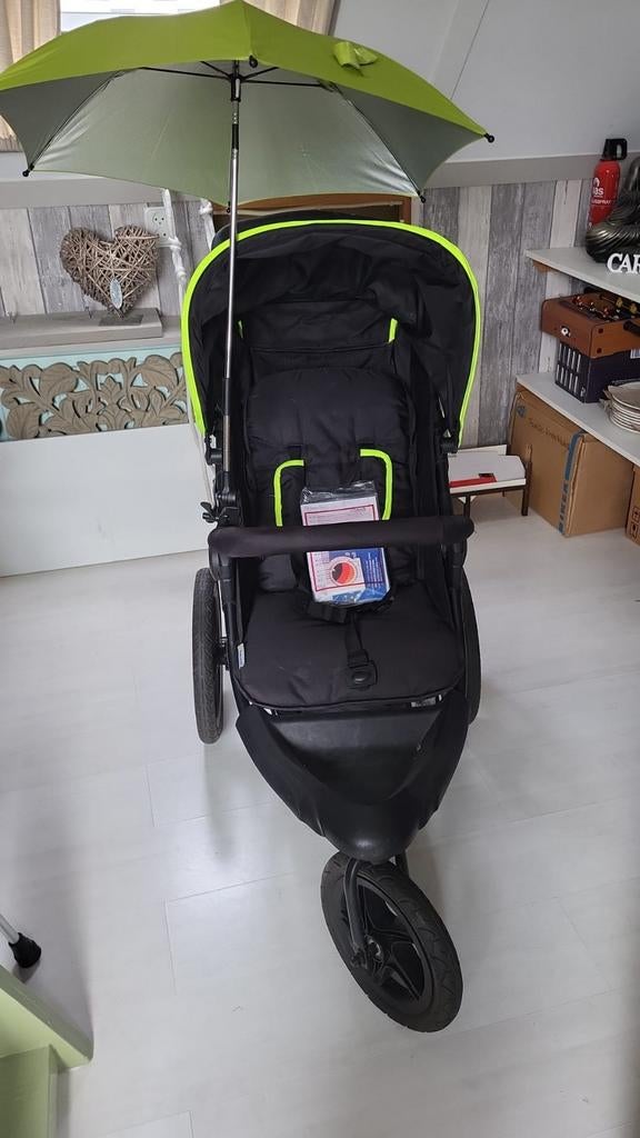 Hauck Runner Buggy Black/Neon Yellow, Ophalen, Zo goed als nieuw, Overige merken