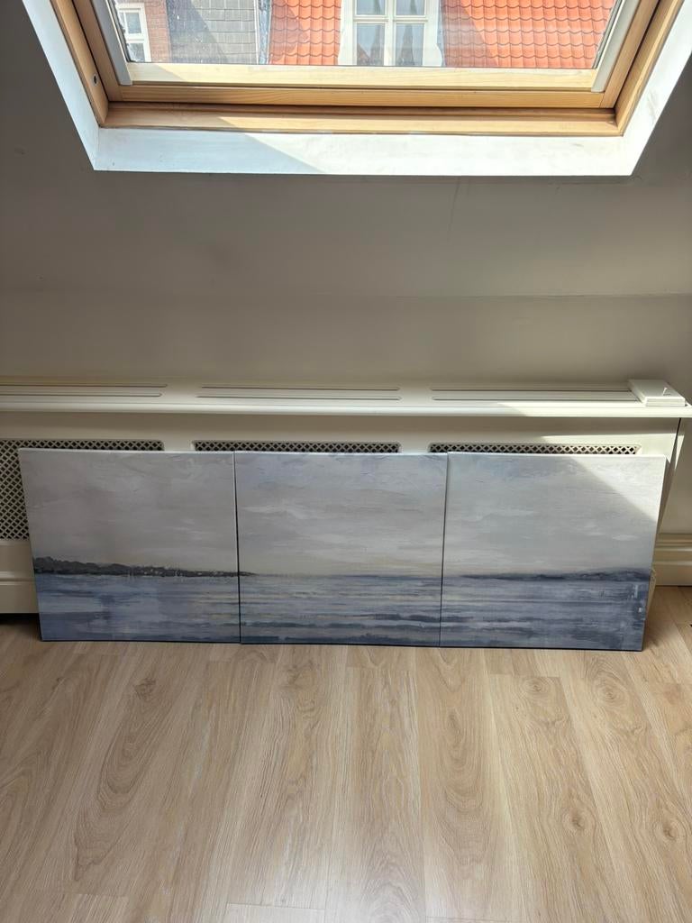 3x IKEA Pjätteryd schilderijen – zee – 57x57 cm – nieuw, Huis en Inrichting, 50 tot 75 cm, Ophalen of Verzenden, Zo goed als nieuw
