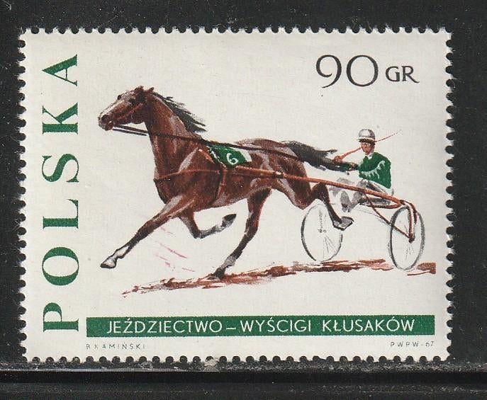 Polen 1967 - Racepaarden gefokt in Polen, Ophalen, Polen, Postfris