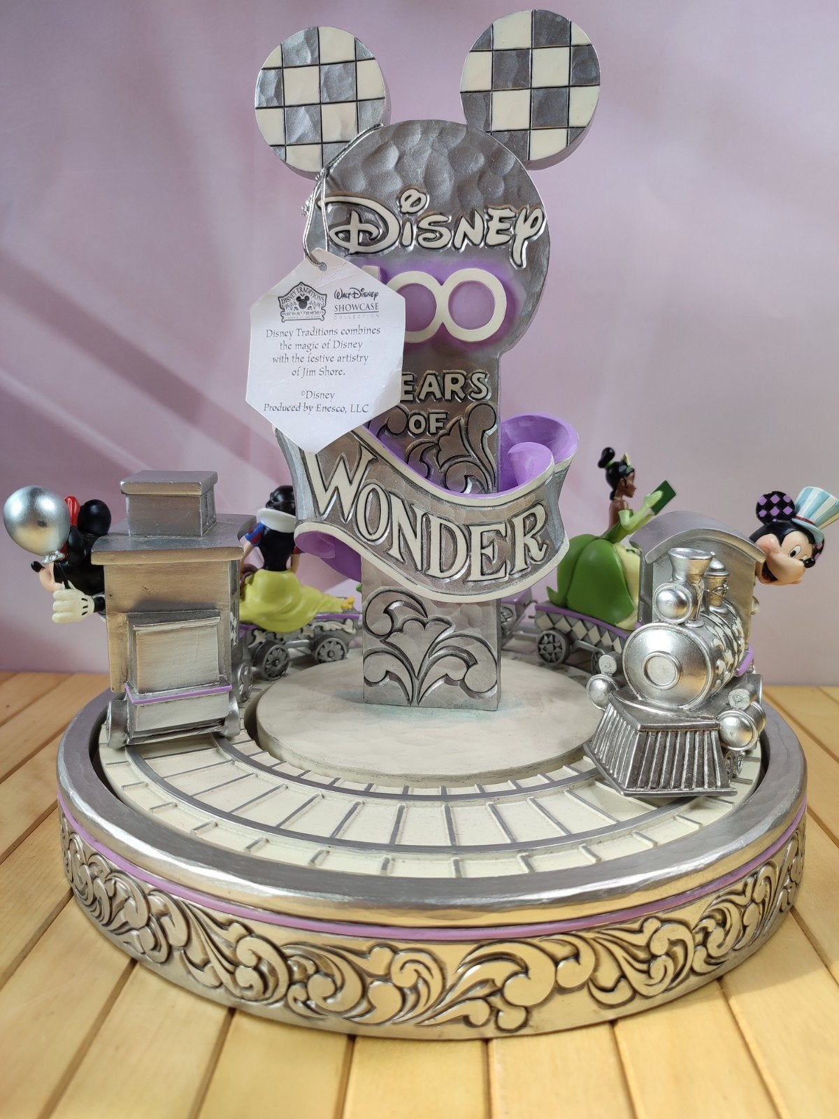 Disney 100 Years of Wonder Trein Muziekdoos met Licht, Ophalen, Mickey Mouse, Zo goed als nieuw, Beeldje of Figuurtje