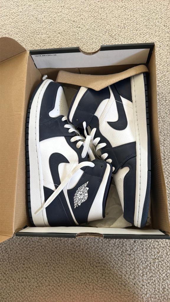 Air jordan 1 mid, Kleding | Heren, Schoenen, Ophalen of Verzenden, Nieuw, Blauw
