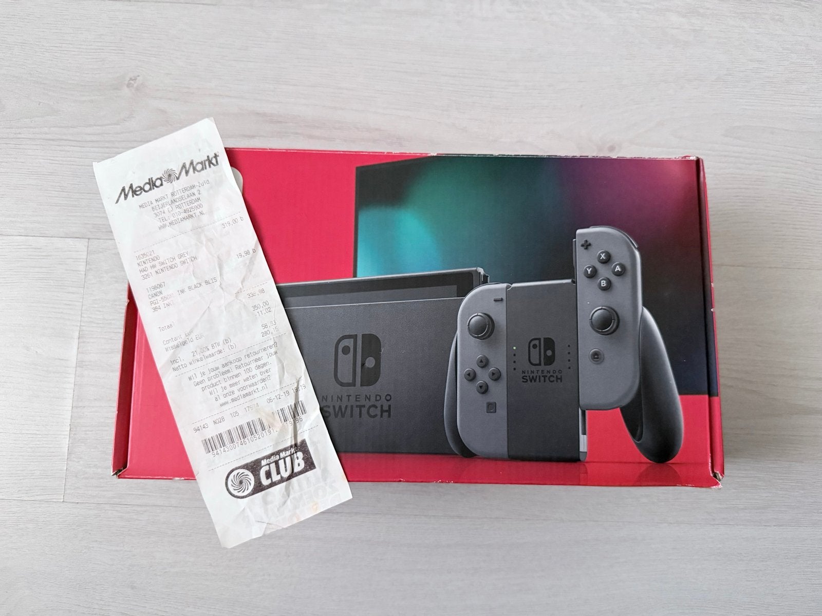Nintendo Switch Original met bon en accessoires, Spelcomputers en Games, Ophalen of Verzenden, Gebruikt, Met 2 controllers, Switch Original