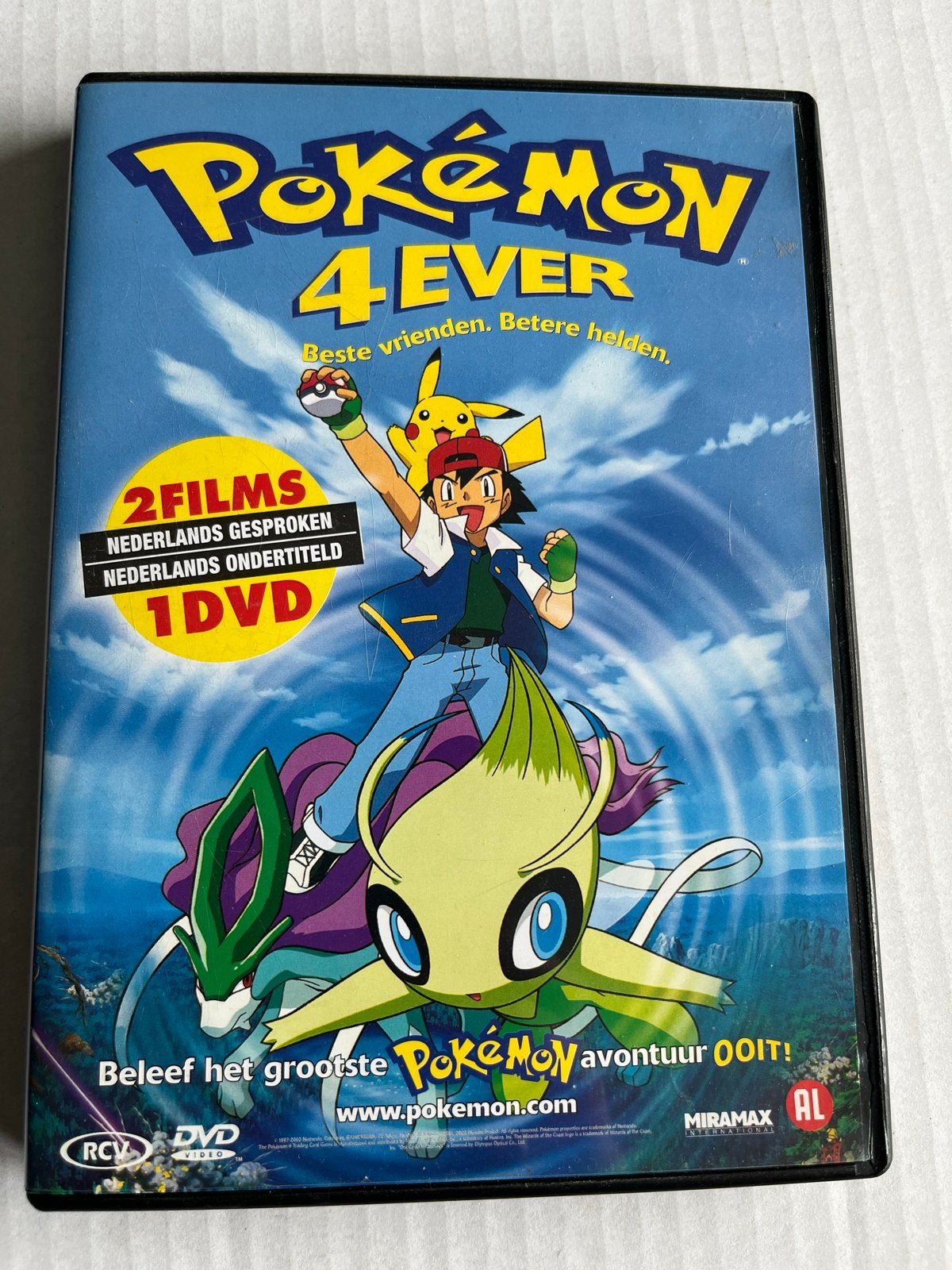 Pokémon 4Ever DVD - 2 films, Cd's en Dvd's, Dvd's | Tekenfilms en Animatie, Gebruikt, Alle leeftijden, Nederlands, Nederlands