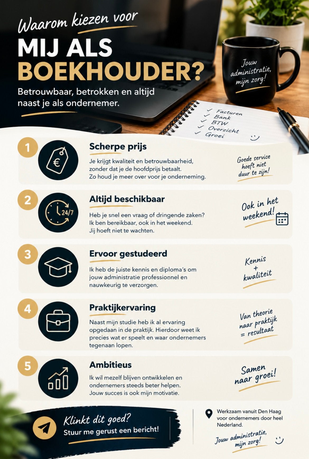 Betaalbare boekhouder voor zzp’ers en kleine ondernemers |, Diensten en Vakmensen, Administratie of Boekhouding