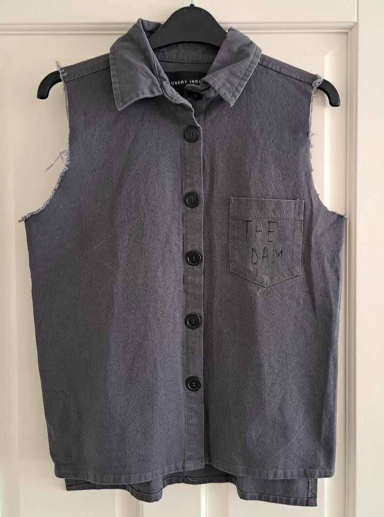 Laundry Industry “The Dam” gilet grijze blouse mt 38 48849, Maat 38/40 (M), ., Ophalen of Verzenden, Zo goed als nieuw
