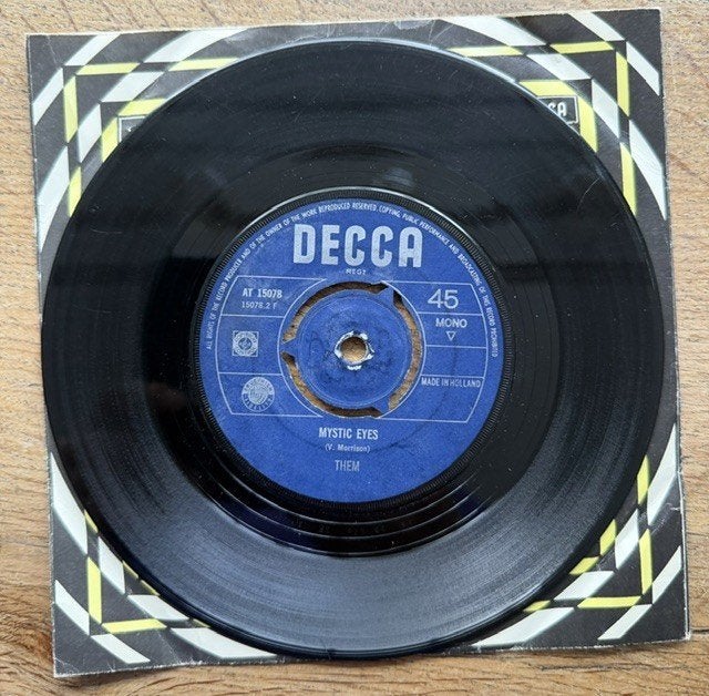 Them - Mystic Eyes, Gebruikt, 7 inch, Pop, Beschermende buitenhoes