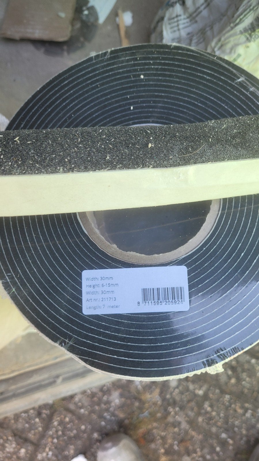 Zelfklevende isolatietape 30mm 18 rollen x 6-15mm x 7m, Doe-het-zelf en Verbouw, Isolatie en Afdichting, Minder dan 4 cm, Overige materialen