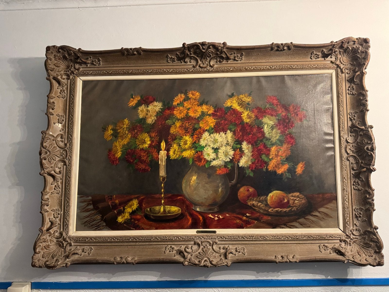 Schilderij Hans Lenteman - Stilleven met bloemen, Ophalen, Doek, Realistisch, Stilleven