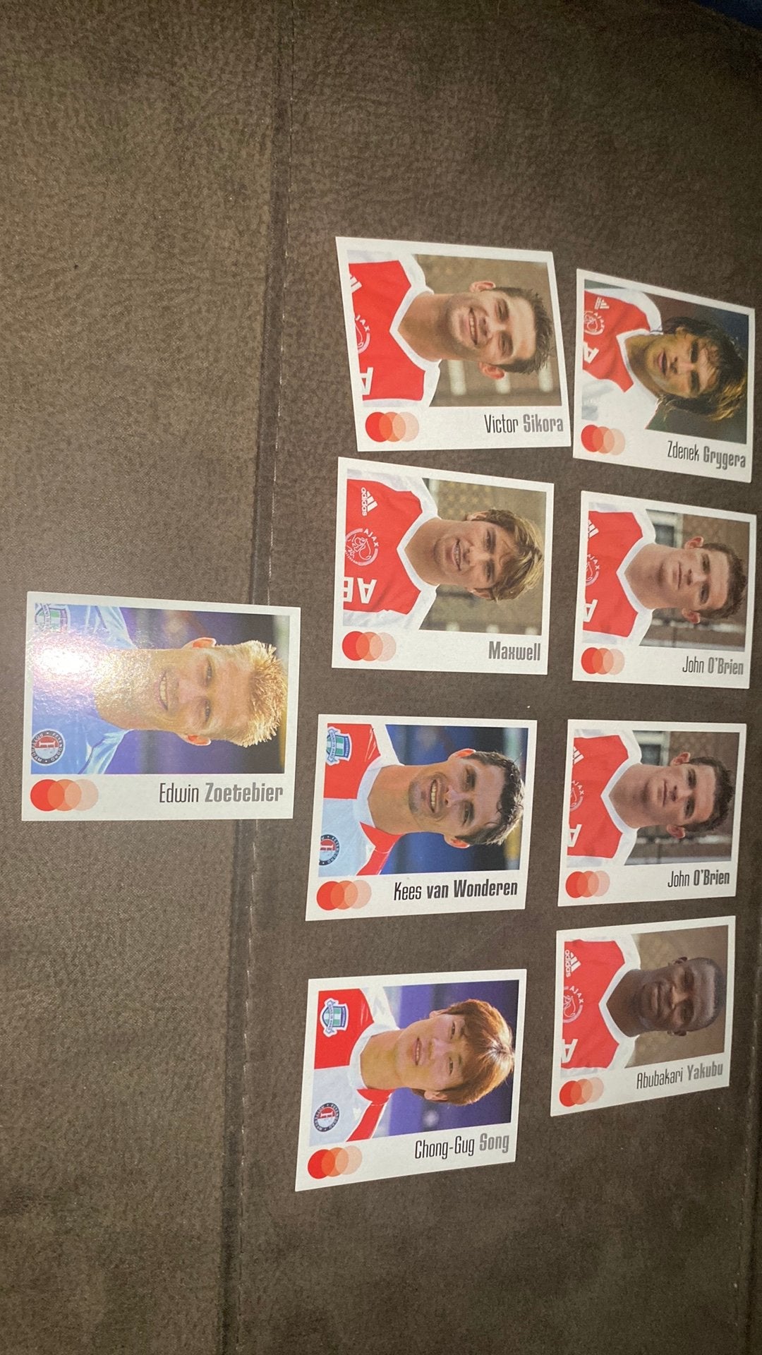 9 x panini 2004 ajax feyenoord, Ophalen of Verzenden, Zo goed als nieuw, Plaatje