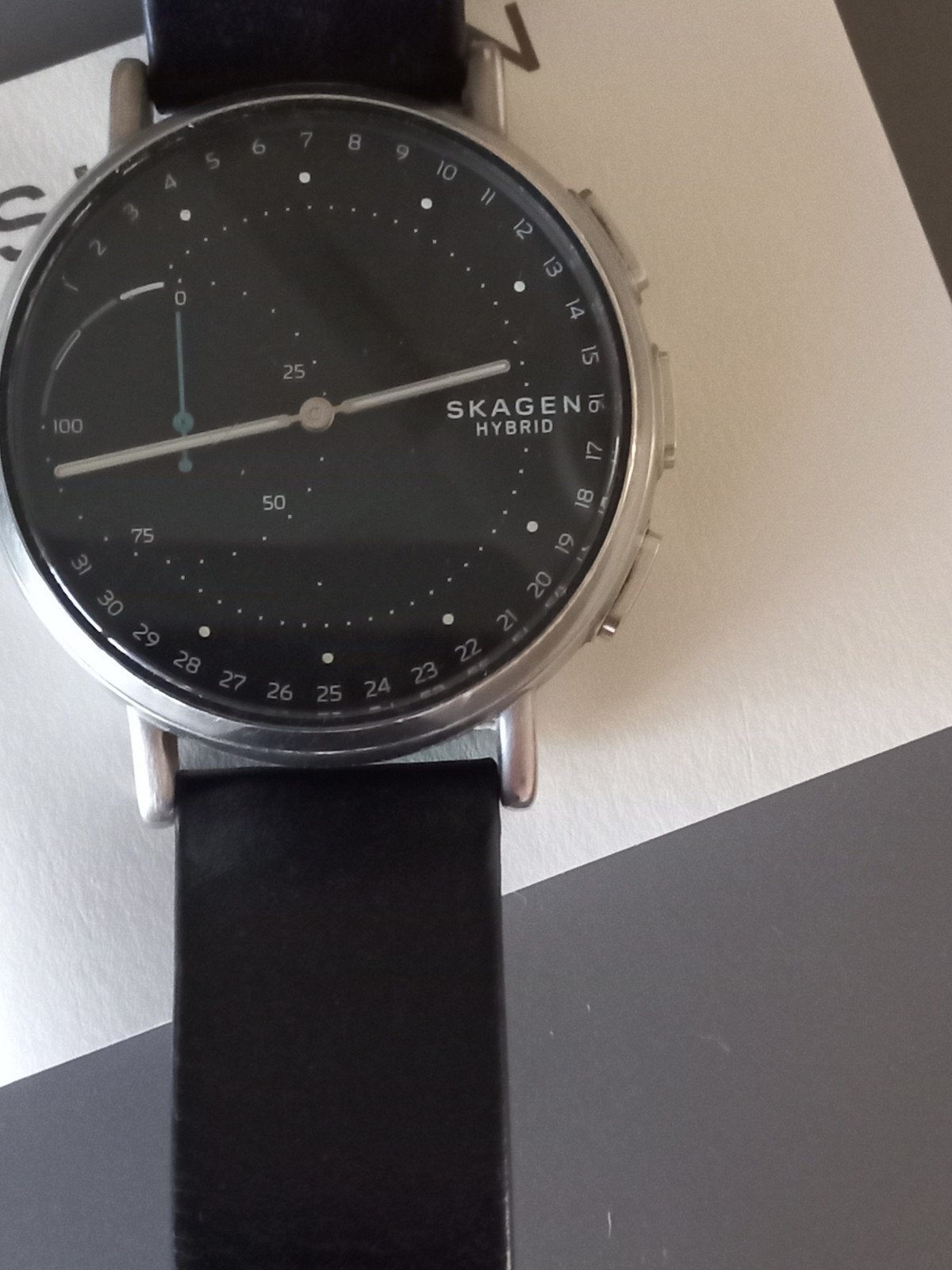 Herenhorloge Skagen connected., Ophalen of Verzenden, Leer, Overige merken