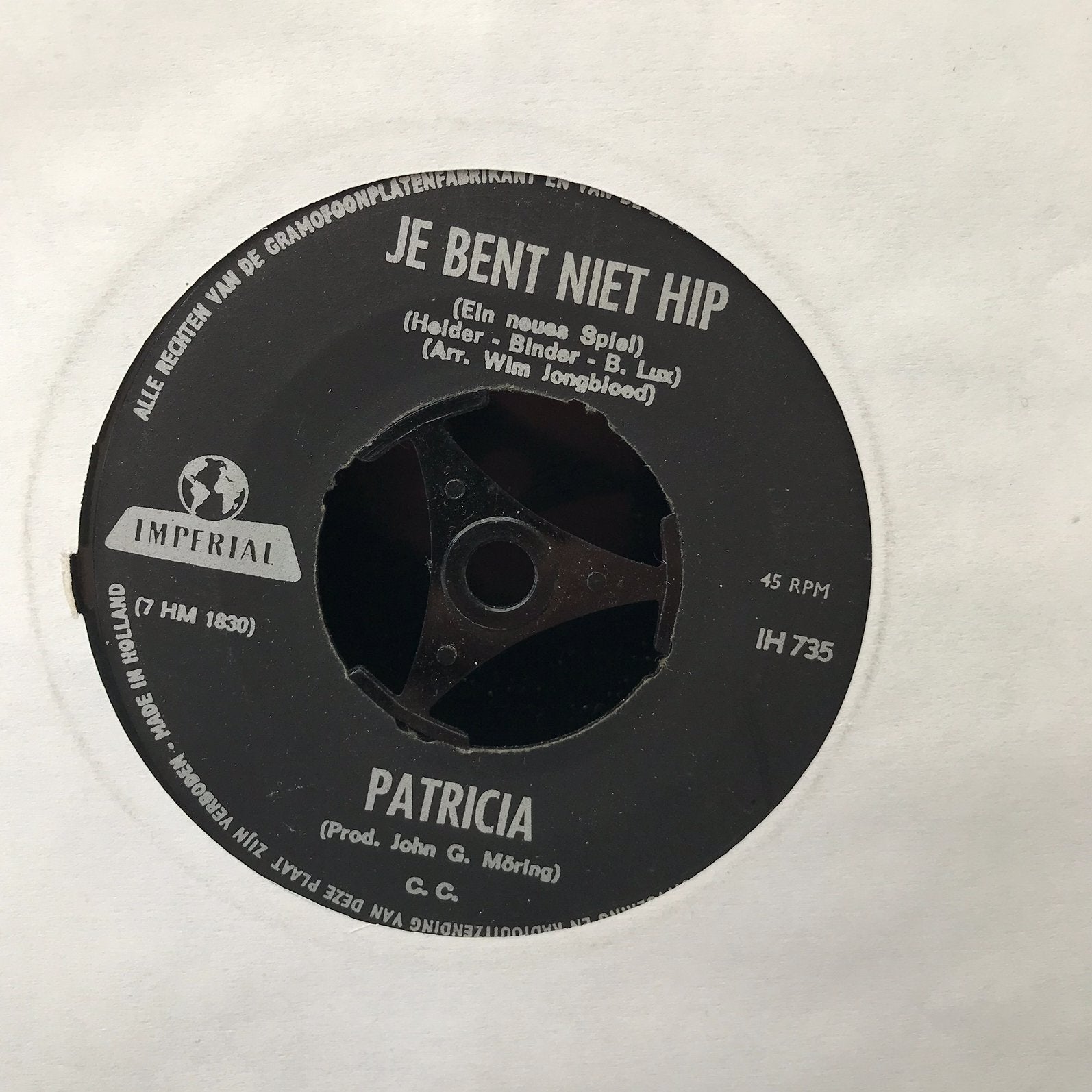 Patricia Paay - Je bent niet hip / Als dat zou kunne, Ophalen of Verzenden, Nederlandstalig