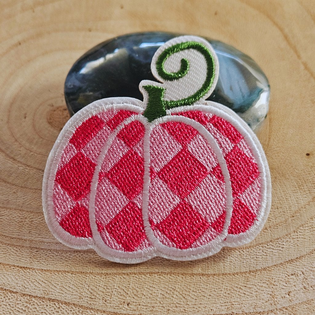 Strijk embleem applicatie Patch pompoen roze