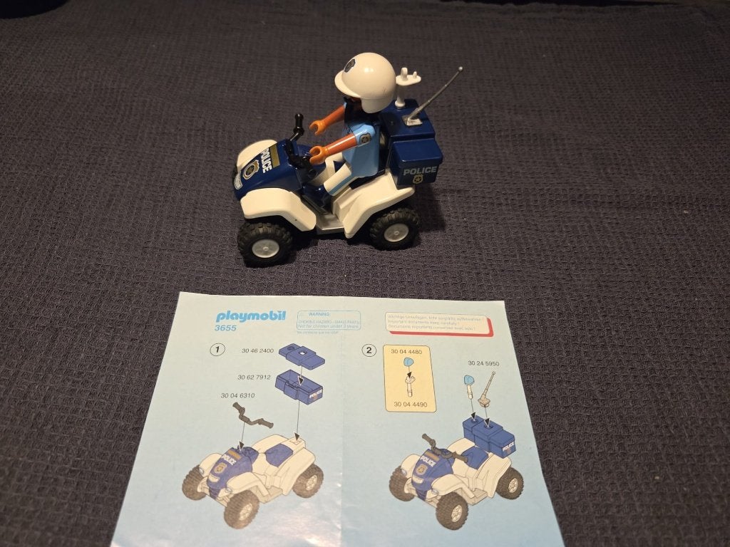 Playmobil Politie strand quad – set 3655, Complete set, Voertuig, Ophalen of Verzenden, Zo goed als nieuw