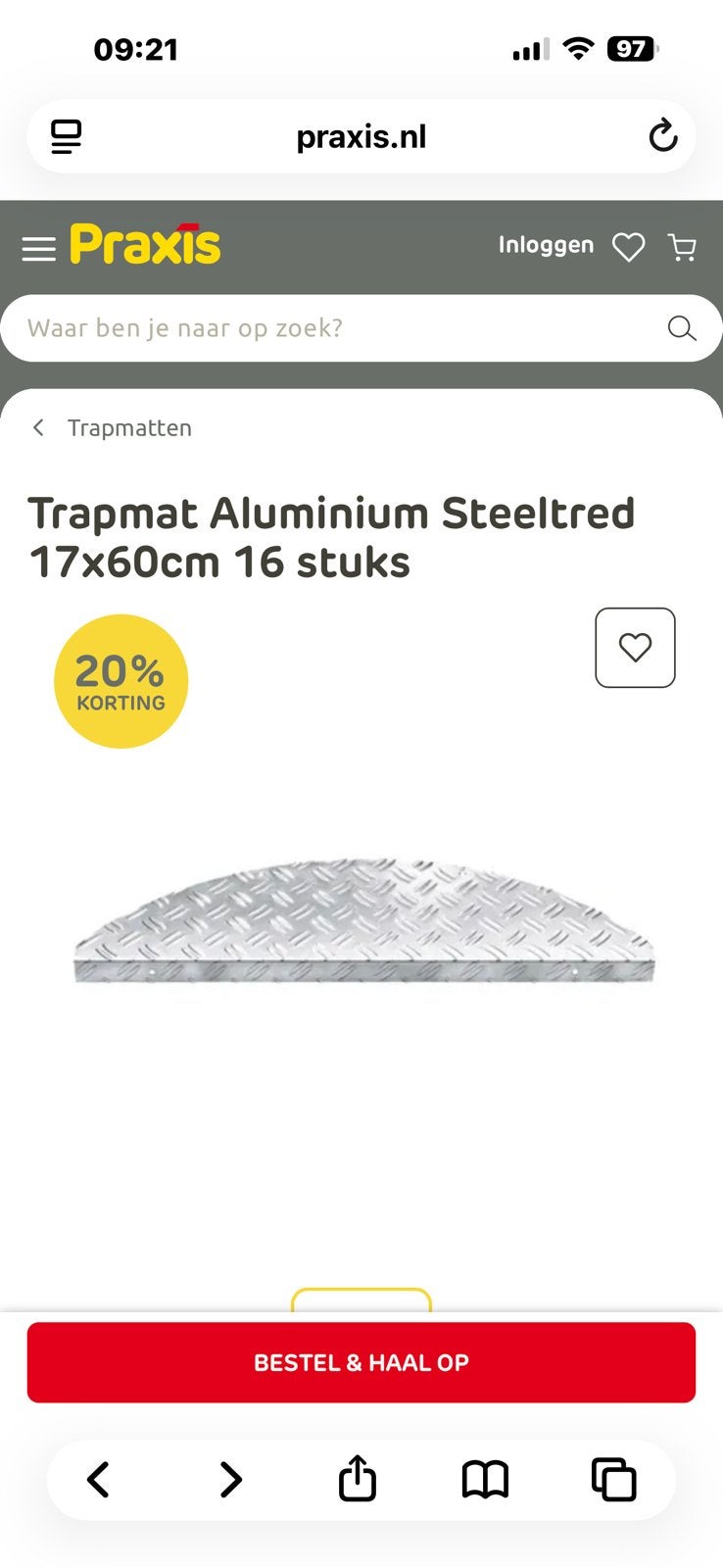 Aluminium traptreden, Ophalen, Zo goed als nieuw