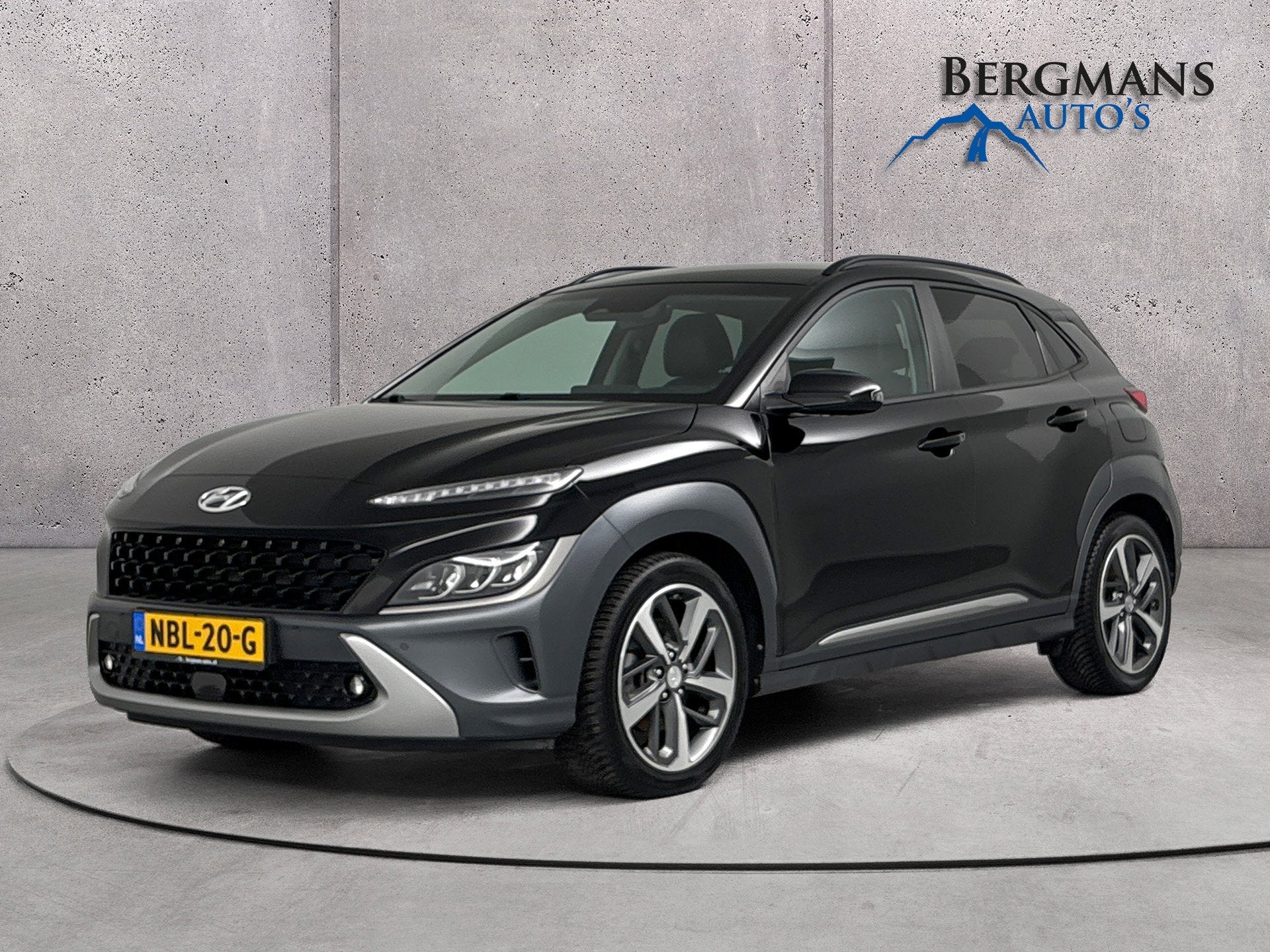Hyundai KONA 1.6 GDI HEV Fashion // DEALERONDERHOUDEN // LED, Auto's, Dealer onderhouden, Gebruikt, Zwart, Leder