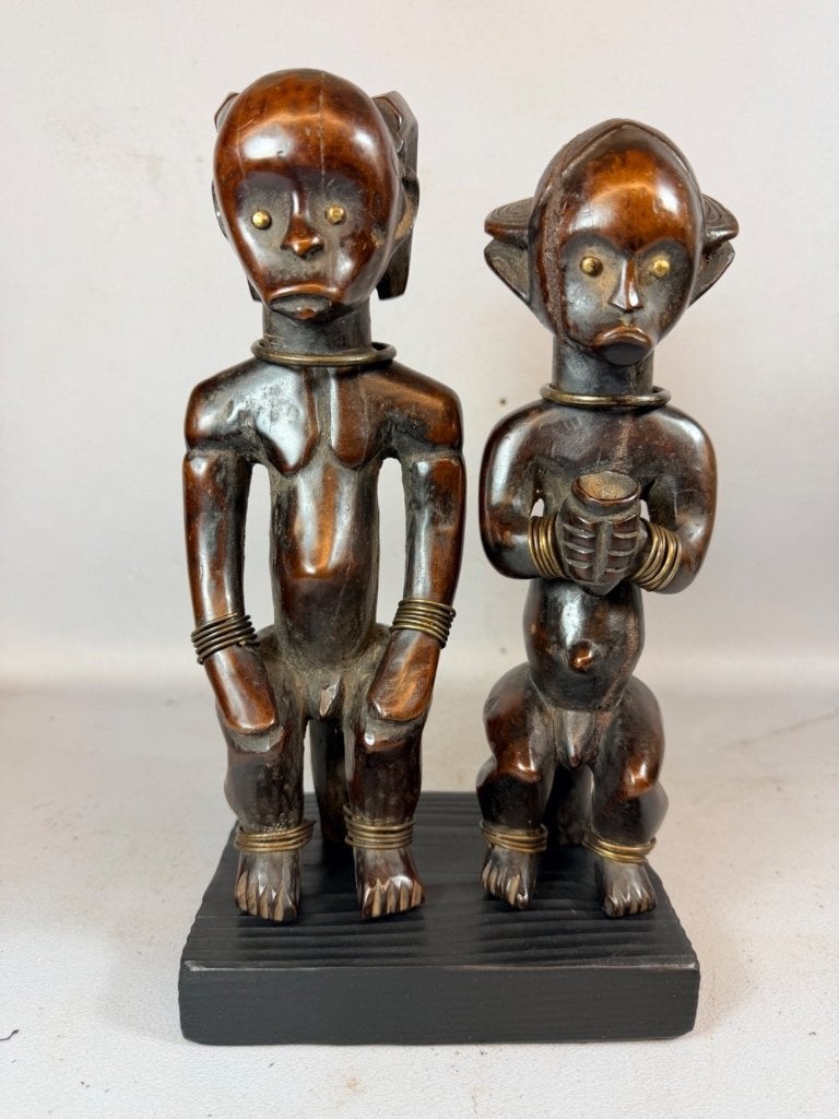 260974 - Old Afrikaans Fang couple on base - Gabon., Ophalen of Verzenden