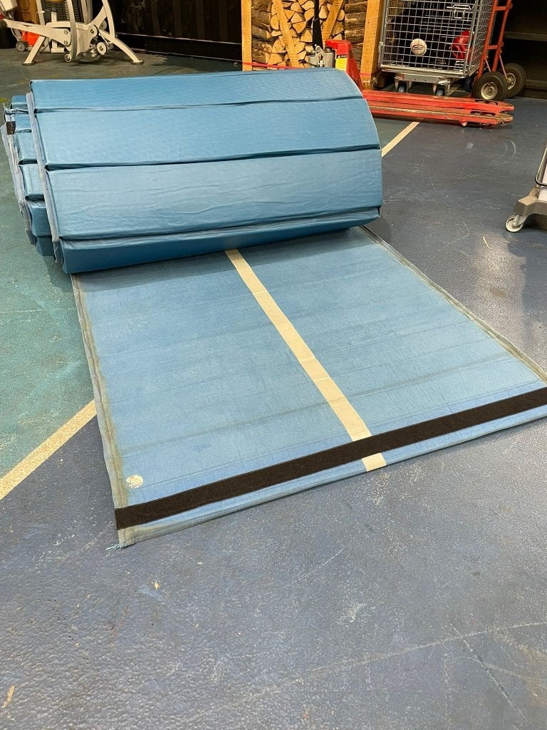 Opvouwbare turnmat / valmat met kar – blauw, Ophalen, Gebruikt, Blauw, Overige typen