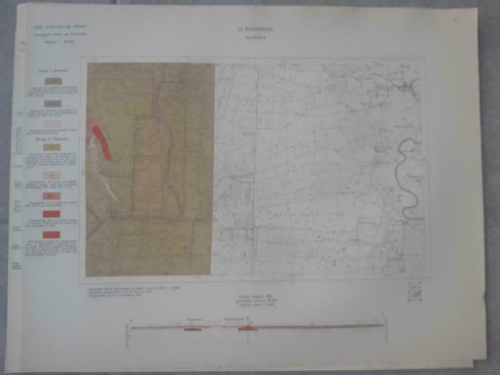 47 / Geologische kaart Roswinkel kwartblad II uit 1935, Ophalen of Verzenden, 1800 tot 2000, Nederland, Landkaart