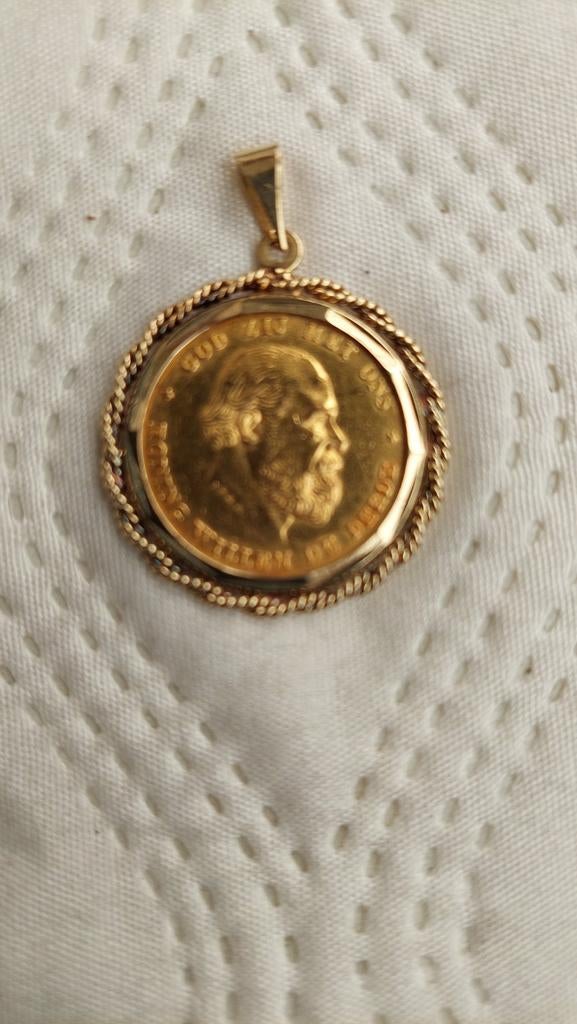 Gouden tientje Willem III 1875 hanger, Postzegels en Munten, Ophalen, Koning Willem III, 10 gulden, Goud