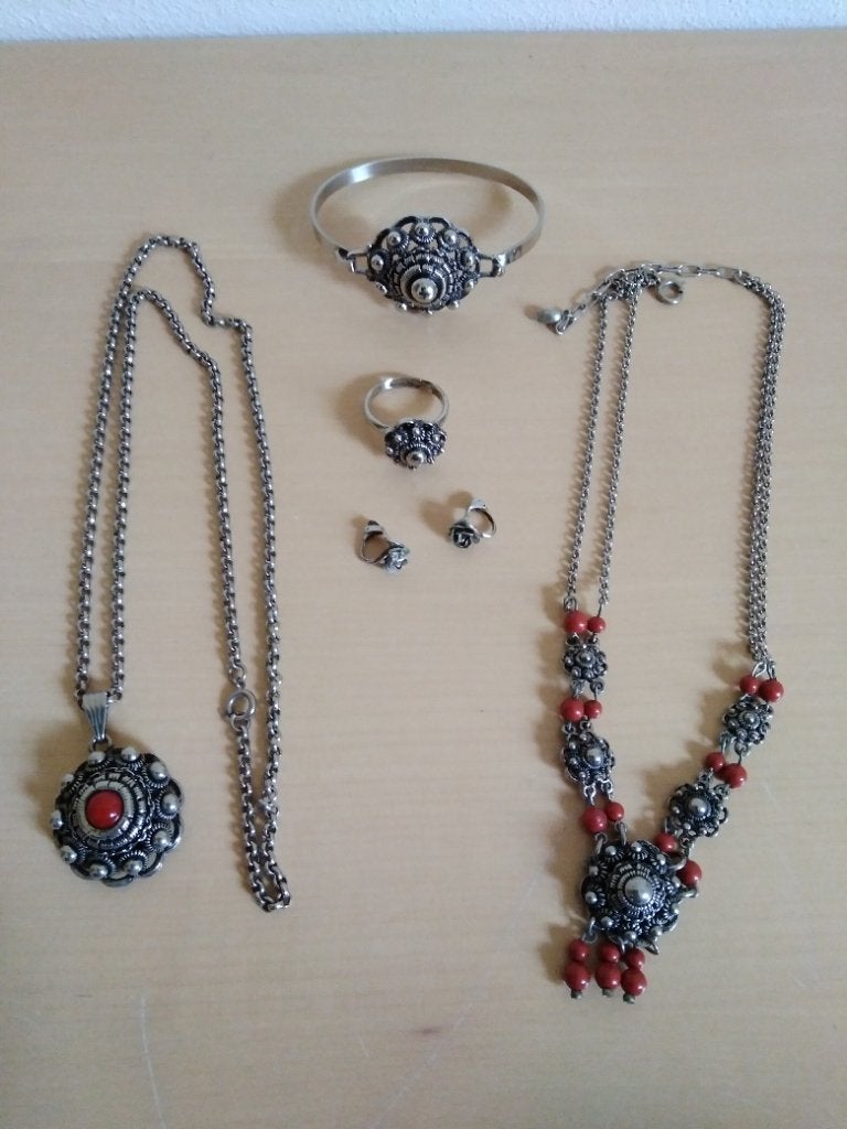 Zeeuwse knop sieraden set, Sieraden, Tassen en Uiterlijk, Ophalen of Verzenden, Zilver, Overige typen