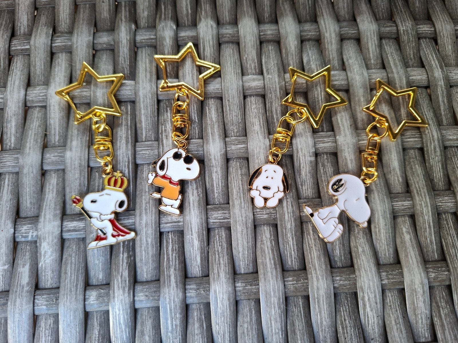 Sleutelhanger ster 4 stuks Snoopy, Verzamelen, Ophalen of Verzenden, Nieuw