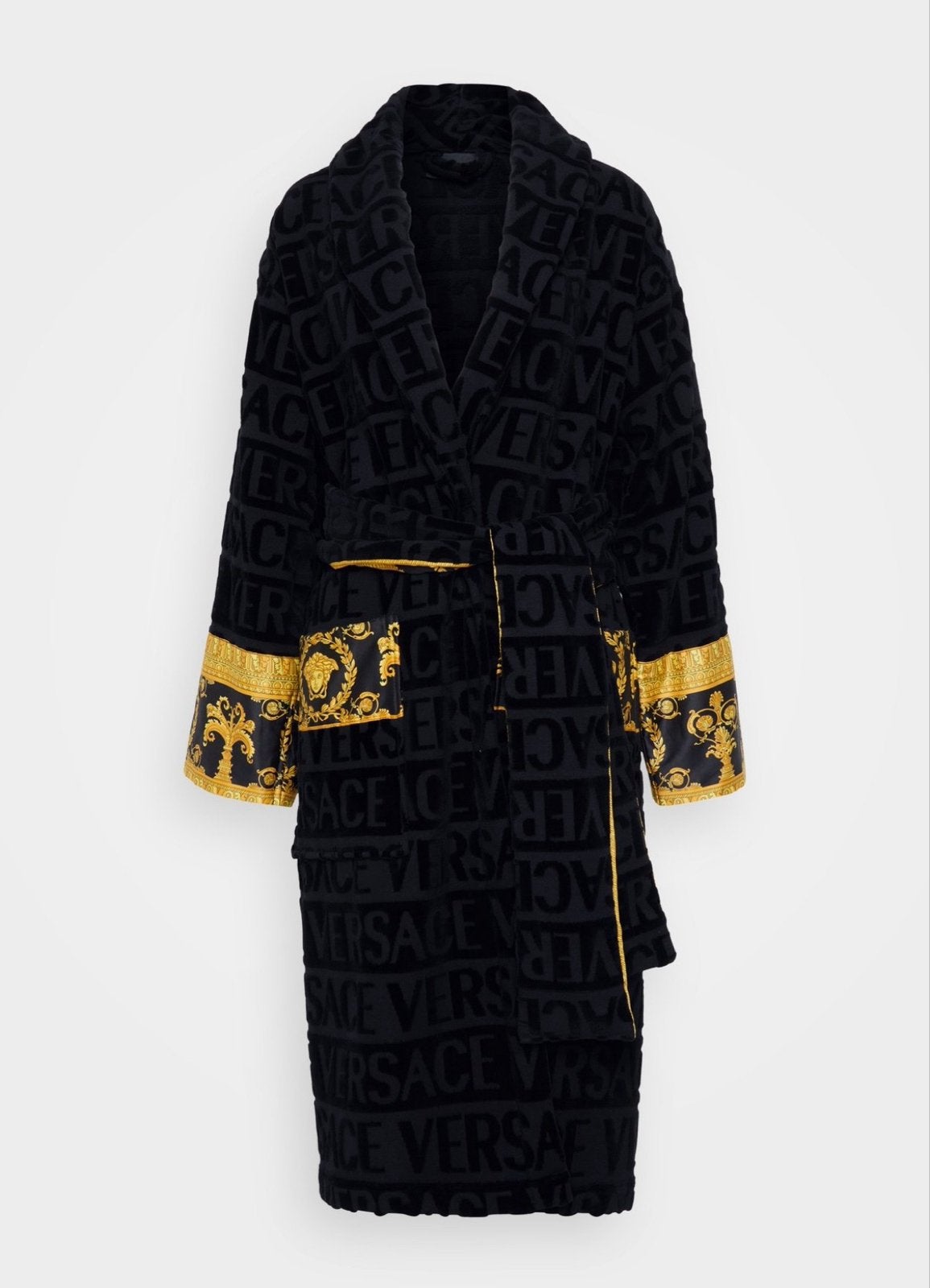 Versace Badjas Zwart, Ophalen of Verzenden, Zo goed als nieuw, Overige maten