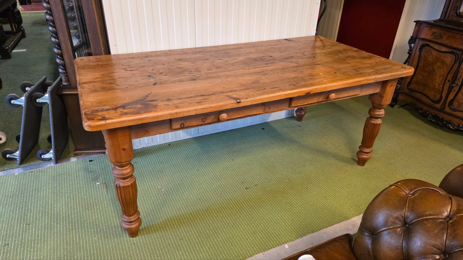 grote grenen houten Franse boerentafel, Ophalen