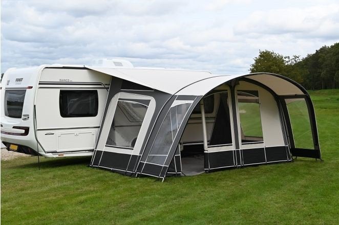 UNICO DEELTENT 5000 RECHTS BORA/GRAPHITE INCLUSIEF PETLUIFEL, Ophalen, Zo goed als nieuw, Ten Cate All Season 240g/m2, Unico Ventura