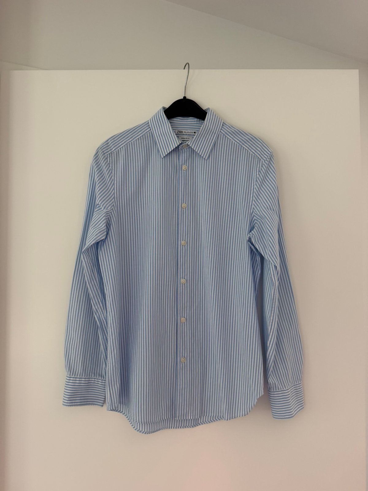 Zara overhemd in nieuwstaat - herenmaat S, Kleding | Heren, Ophalen of Verzenden, Zo goed als nieuw, Blauw, Halswijdte 38 (S) of kleiner